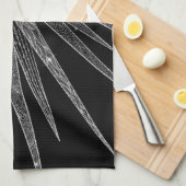 Linge De Cuisine Elégante conception en noir de la lune de soleil d (Quart Plié)