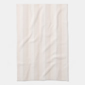 Linge De Cuisine Elégante Crème Herringbone Zig Zag (Vertical)