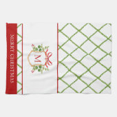 Linge De Cuisine Élégante crête avec vacances initiales (Horizontal)