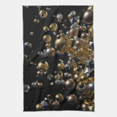 Linge De Cuisine Élégante explosion géométrique Abstraite - Or & Ar (Vertical)