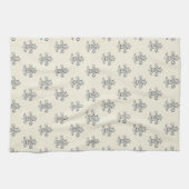 Linge De Cuisine Élégante Fleur de Lis Motif (Horizontal)