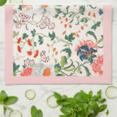 Linge De Cuisine Élégante floraison rose (Plié)