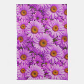 Linge De Cuisine Élégante marguerite florale magenta rose foncé (Vertical)