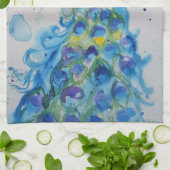 Linge De Cuisine Elégante Peacock Aquarelle Femmes couleurs pastel (Plié)