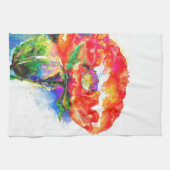 Linge De Cuisine Elégante peinture abstraite à l'aquarelle rouge (Horizontal)