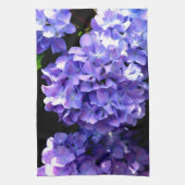 Linge De Cuisine Elégante perruche violette hydrangée florale (Vertical)