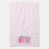 Linge De Cuisine Élégante typographie "infirmière" avec florale vib (Vertical)