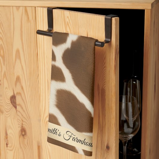 Linge De Cuisine Élégante Vache Faux Cuir Collection moderne (Pliage en tiers)