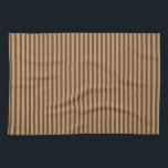 Linge De Cuisine Élégantes bandes Brown<br><div class="desc">Élégant motif à rayures brunes. Brun foncé et brun foncé alternant rayures.</div>