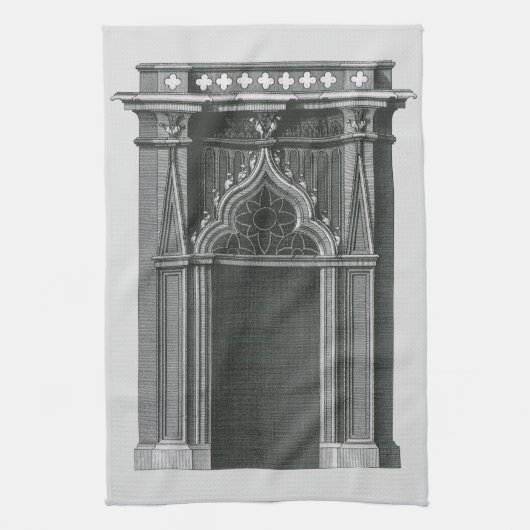 Linge De Cuisine Élément architectural ancien, porte gothique (Vertical)