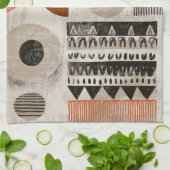 Linge De Cuisine éléments africains dans des couleurs atténuées (Plié)