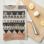 Linge De Cuisine éléments africains dans des couleurs atténuées (Quart Plié)