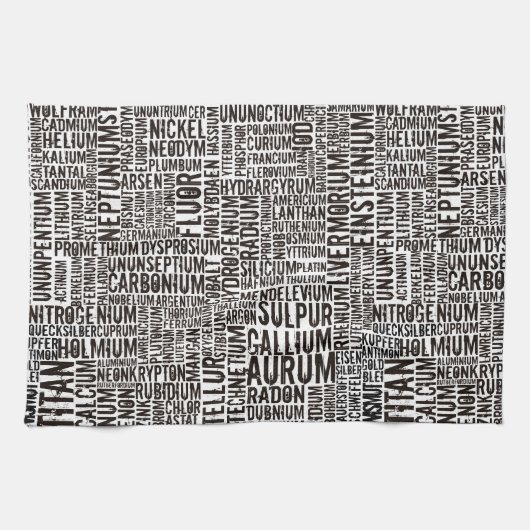 Linge De Cuisine Éléments chimiques (Horizontal)