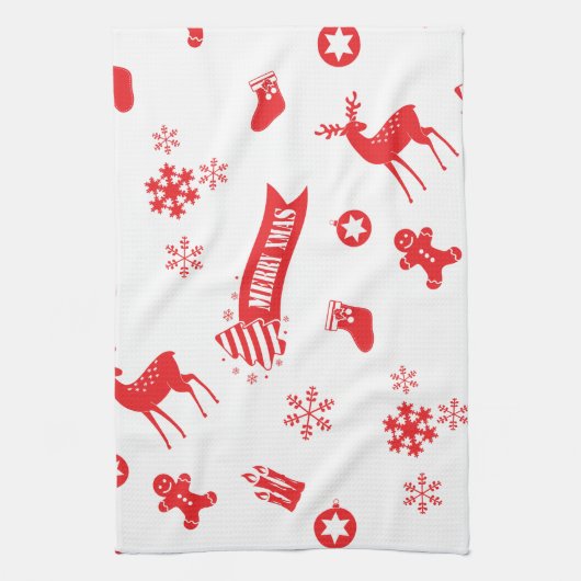 Linge De Cuisine Éléments de Noël (Vertical)