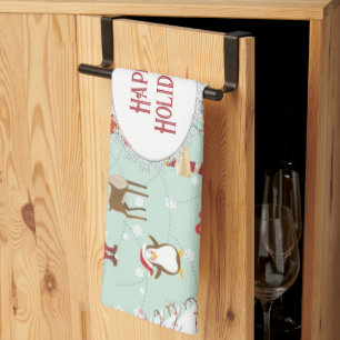 Linge De Cuisine Éléments de Noël Renne Elfes
