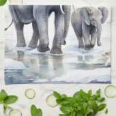 Linge De Cuisine Elephant and Baby (Plié)