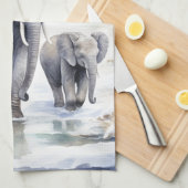 Linge De Cuisine Elephant and Baby (Quart Plié)