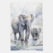 Linge De Cuisine Elephant and Baby (Vertical)