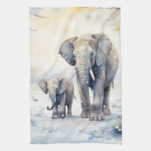 Linge De Cuisine Elephant and Baby (Vertical)