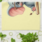 Linge De Cuisine Éléphant Bébé Sage (Plié)