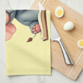 Linge De Cuisine Éléphant Bébé Sage (Quart Plié)