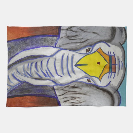 Linge De Cuisine Eléphant blanc (Horizontal)