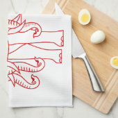 Linge De Cuisine Elephant blanc thaïlandais Erawan (Quart Plié)