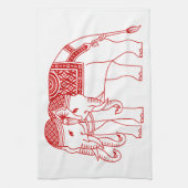 Linge De Cuisine Elephant blanc thaïlandais Erawan (Vertical)