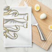 Linge De Cuisine Elephant blanc thaïlandais Erawan (Quart Plié)