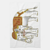 Linge De Cuisine Elephant blanc thaïlandais Erawan (Vertical)