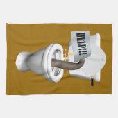 Linge De Cuisine Eléphant Coincé Dans Les Toilettes (Horizontal)