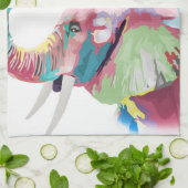 Linge De Cuisine Eléphant coloré cool tendance (Plié)