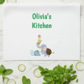 Linge De Cuisine Eléphant Crème glacée Floral Souris Cuisine Servie (Plié)