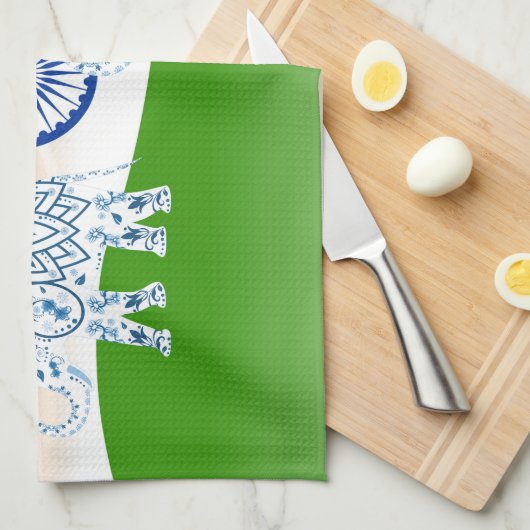 Linge De Cuisine Éléphant d'Asie (Quart Plié)