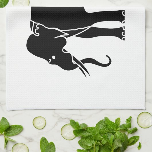 Linge De Cuisine Éléphant de Siamese (Plié)