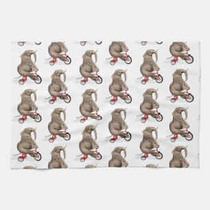 Linge De Cuisine Eléphant Gentil À Tricycle