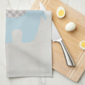 Linge De Cuisine Éléphant magnifique de bébé dans le bleu (Quart Plié)