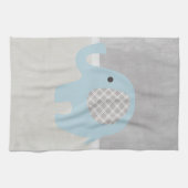 Linge De Cuisine Éléphant magnifique de bébé dans le bleu (Horizontal)