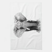 Linge De Cuisine Eléphant noir et blanc (Vertical)