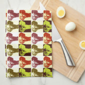 Linge De Cuisine Eléphant Pop Art (Quart Plié)