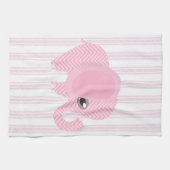 Linge De Cuisine Éléphant rose de beau bébé (Horizontal)
