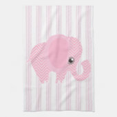 Linge De Cuisine Éléphant rose de beau bébé (Vertical)