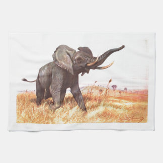 Linge De Cuisine Éléphants africains d'animaux de destin de jungle
