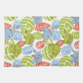 Linge De Cuisine Éléphants colorés de jungle (Horizontal)