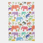 Linge De Cuisine Éléphants tropicaux (Vertical)