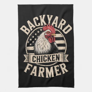 Linge De Cuisine Éleveur de poulets de basse-cour Fermier patriotiq