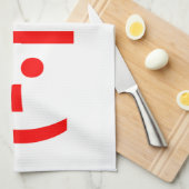 Linge De Cuisine Elfe de Noël Emoticon Xmas ASCII Texte Art (Quart Plié)