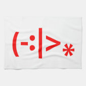 Linge De Cuisine Elfe de Noël Emoticon Xmas ASCII Texte Art (Horizontal)