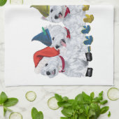 Linge De Cuisine Elfes de Noël (Plié)