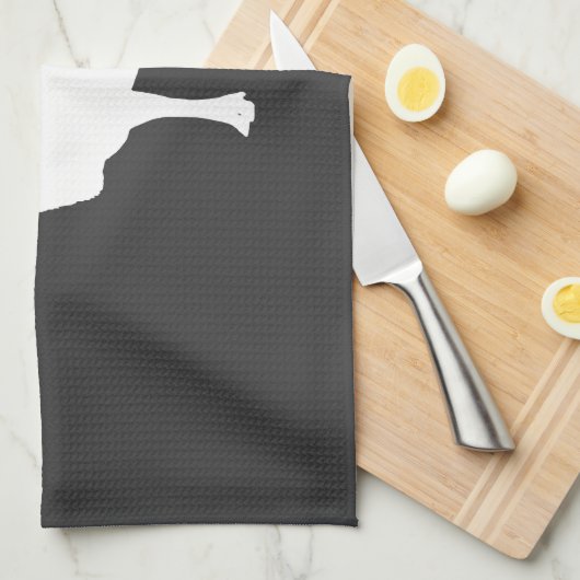 Linge De Cuisine Elk blanc (Quart Plié)